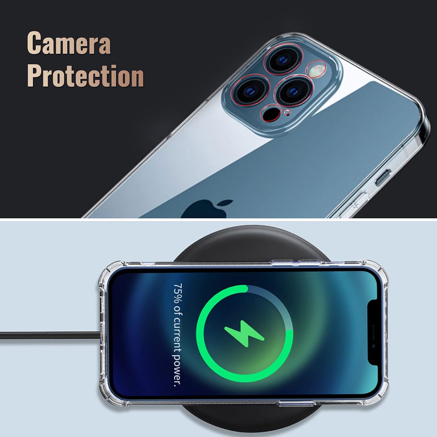[4p] Jusy Protective Case Compatible with iPhone 12 Pro Max with Slide Camera Protector and Kickstand & Clear Case with Bumpers & 2 Screen Protector Compatible with iPhone 12 Pro Max (Rose Gold+Clear)
