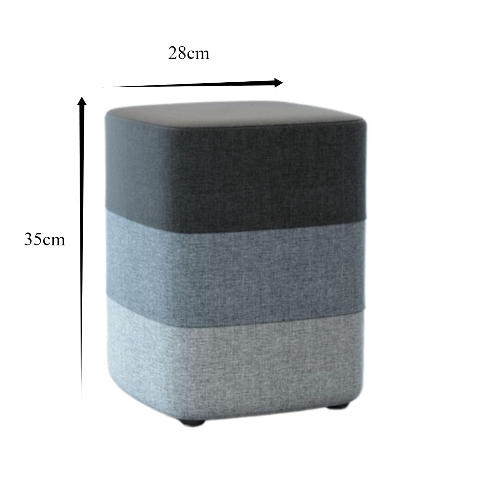 Ottomana Salón Reposapiés Moderno Y Sencillo De Algodón Lino con Arcoíris Funda Extraíble Lavable Asiento Extra(Multi-Colored,28x35cm)
