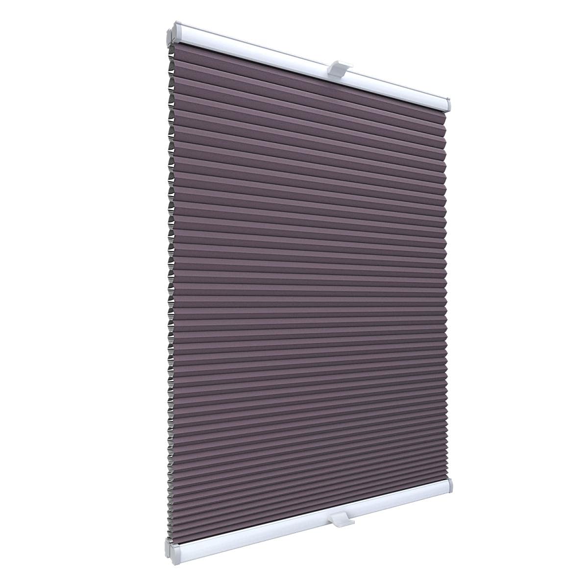 Thermo Wabenplissee ohne Bohren | Waben-Plissee Klemmfix | Plissee 100x100 für Türen & Fenster | Sonnenschutz, Sichtschutz, Schallschutz, 100% Verdunkelung