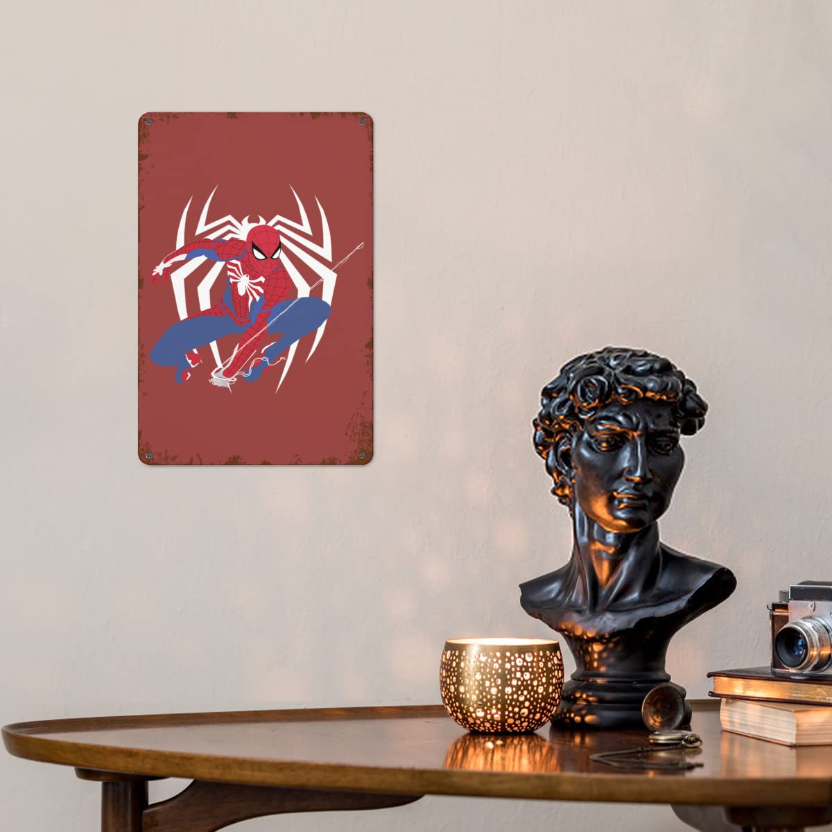 Amazon.co.jp: ブリキ看板 スパイダーマン 金属ポスター ビンテージ風