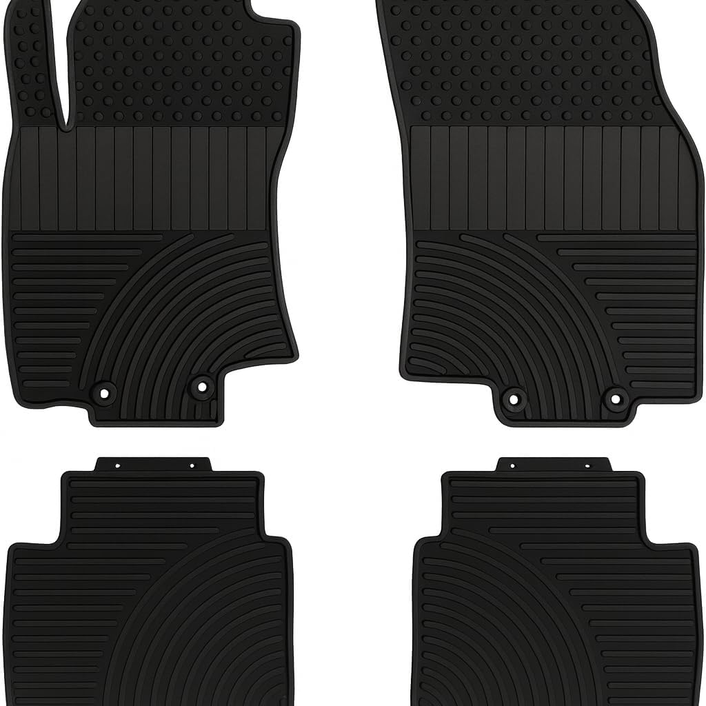 Fits 2018-2024 Nissan Kicks Floor Mats Custom Fit Rubber All-Weather Full Set Liners, Black