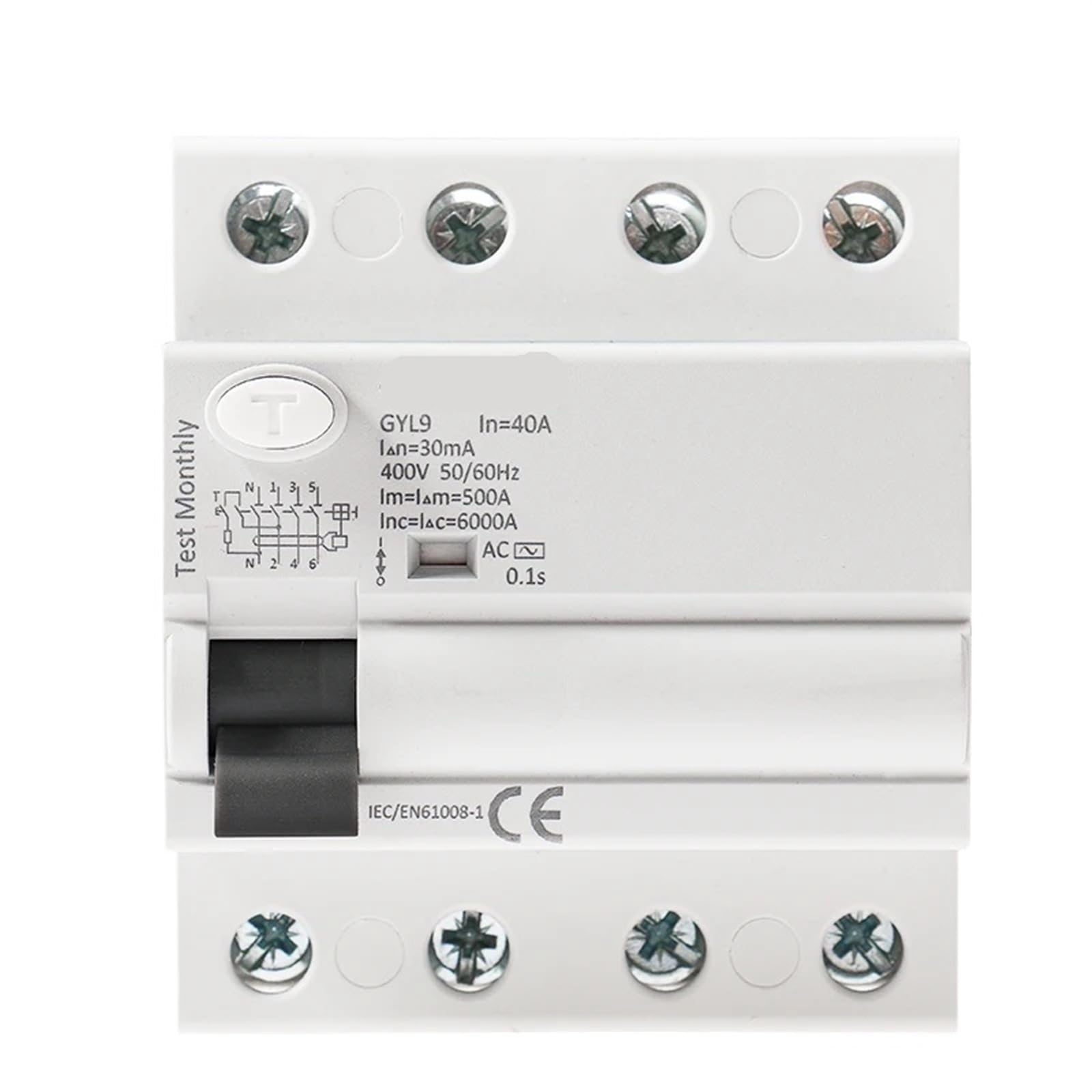 Evite fugas de corriente con el interruptor diferencial GYL9 4P 100A 6