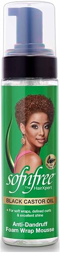 Sofnfree Black Castor Oil Anti-dandruff Foam Wrap Mousse 200 ml