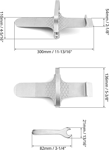 Miniatura 6 de QWORK Levantador de panel de pie, paquete de 2 herramientas de elevación de puerta de aleación de aluminio, para instalación de paneles de yeso,