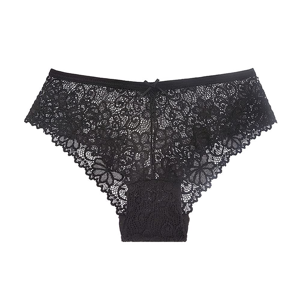 Womens Lace Panties Sexy Underwear Knickers Bikini Hipster Ice Silk Seamless Briefs
