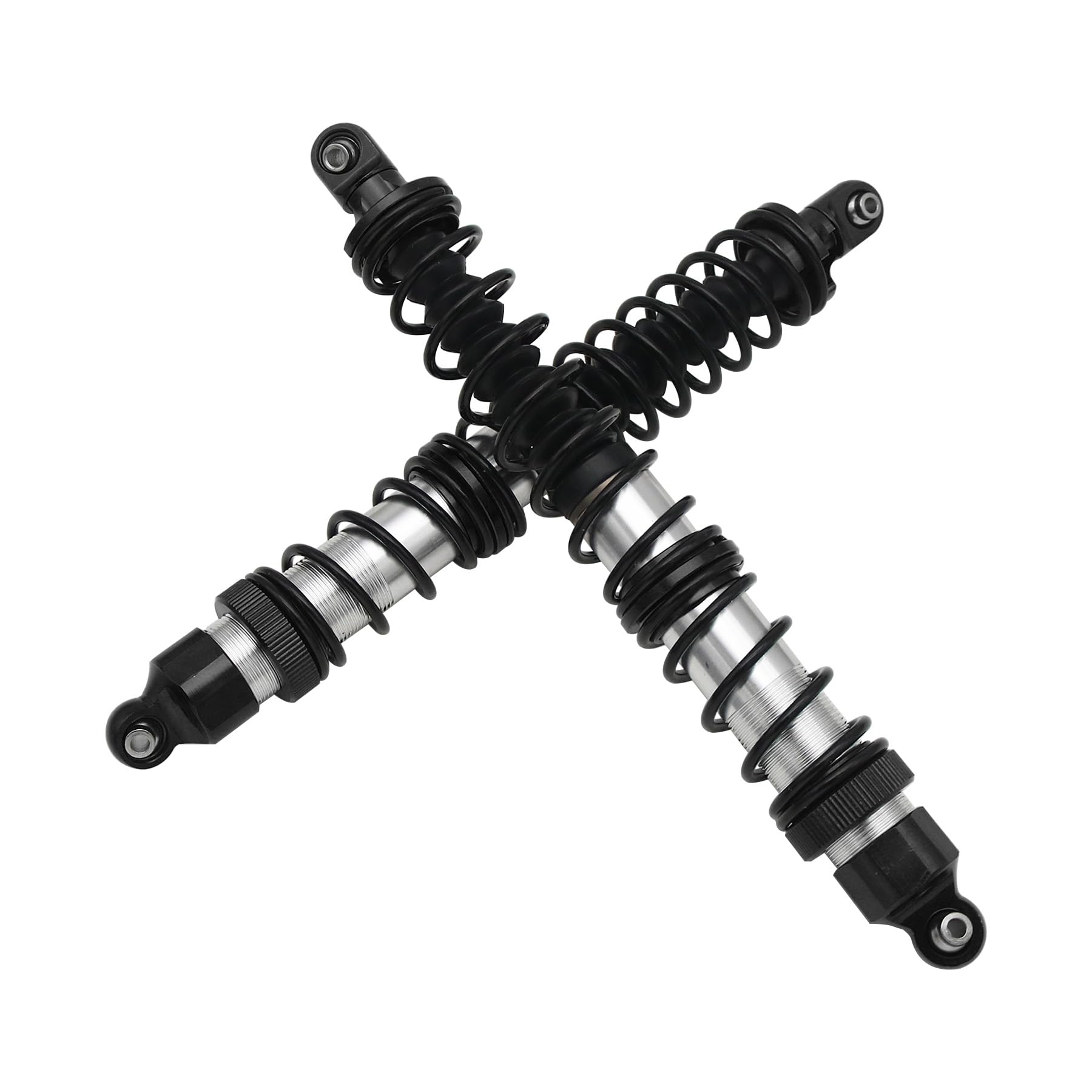 smTSRC 6mm Aluminium RC Rear Shock Absorber Set Damper Kit for 1:5 Hpi Baja 5B SS 5T 5SC RC Car Parts (Black)