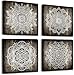 4 Piezas Cuadro Mandala Boho Decoración Pared Dormitorios Cuadros Decoracion Salon Modernos Lienzos Decorativos Hogar Habitacion Murales Para El Baño Baratos Fotomurales Para Cabeceros De Cama