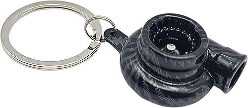 Miniatura 7 de GTRotors Juego de llavero de metal de cinco piezas de autopartes - Llavero turbo giratorio, llavero de caja de cambios manual de seis velocidades,