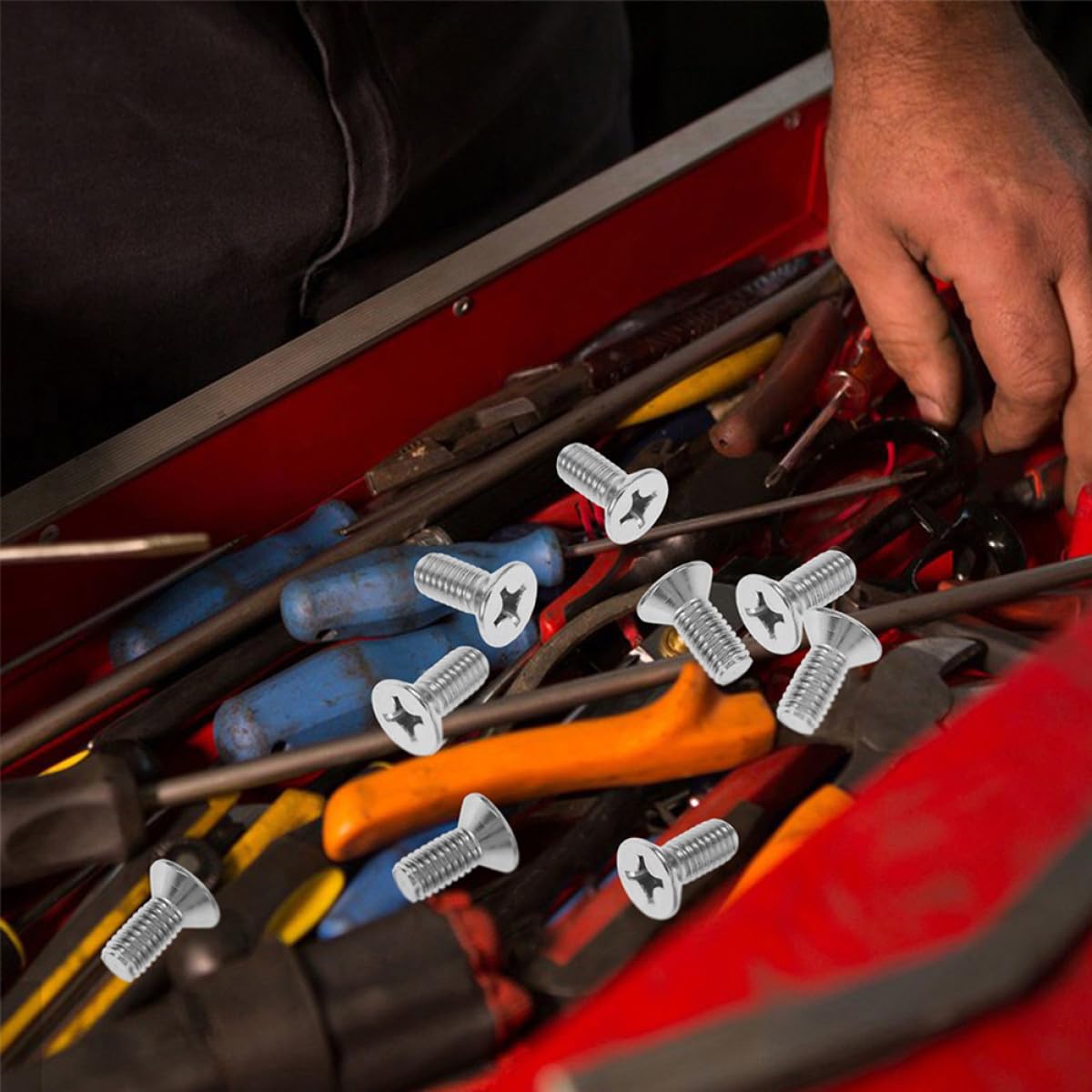 Générique Kit de 8 Vis de Fixation du Disque de Frein en Acier Inoxydable Couleur Argenté Compatibles Véhicules Boulons pour Disque de Frein Voiture Fixation Sécurisée pour Système de
