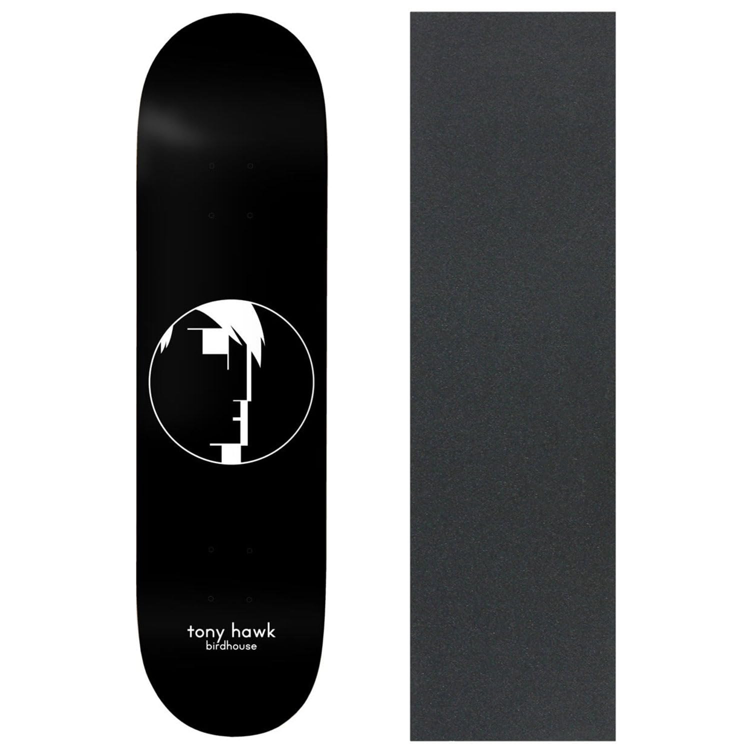 BirdhouseSkateboard Deck Tony Hawk Enteries 8.5"" x 32"" with Grip, Black