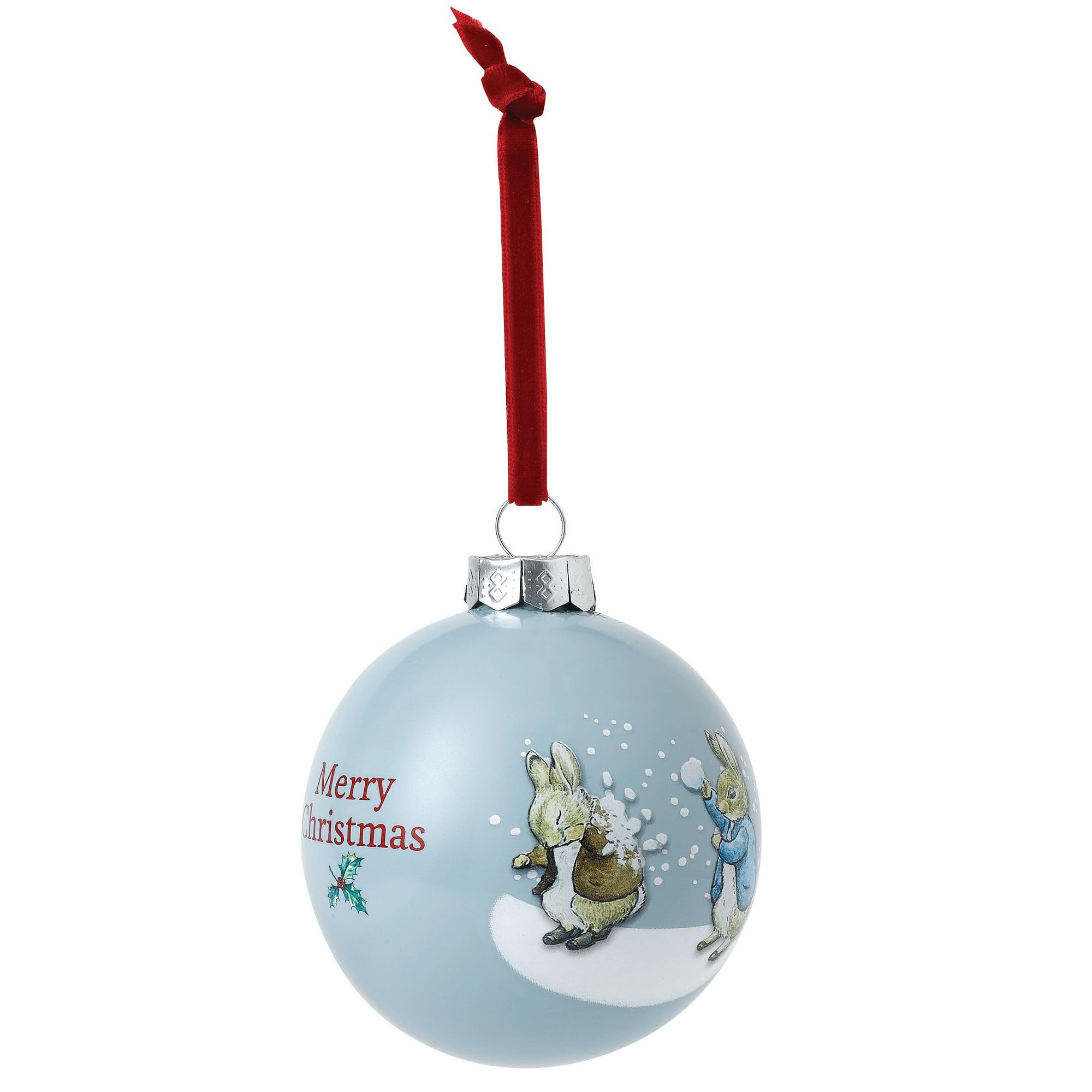 Pallina Di Natale Peter Rabbit Beatrix Potter - Decorazione Fatto A Mano, Dipinta A Mano