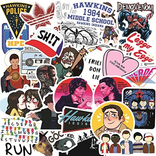 Stranger Things Sticker Pack 80pieces Car Motorcycle Bicycle Skateboard Snowboard Laptop Luggage Vinyl Sticker Graffiti Bumper Decals Sticker Pack …