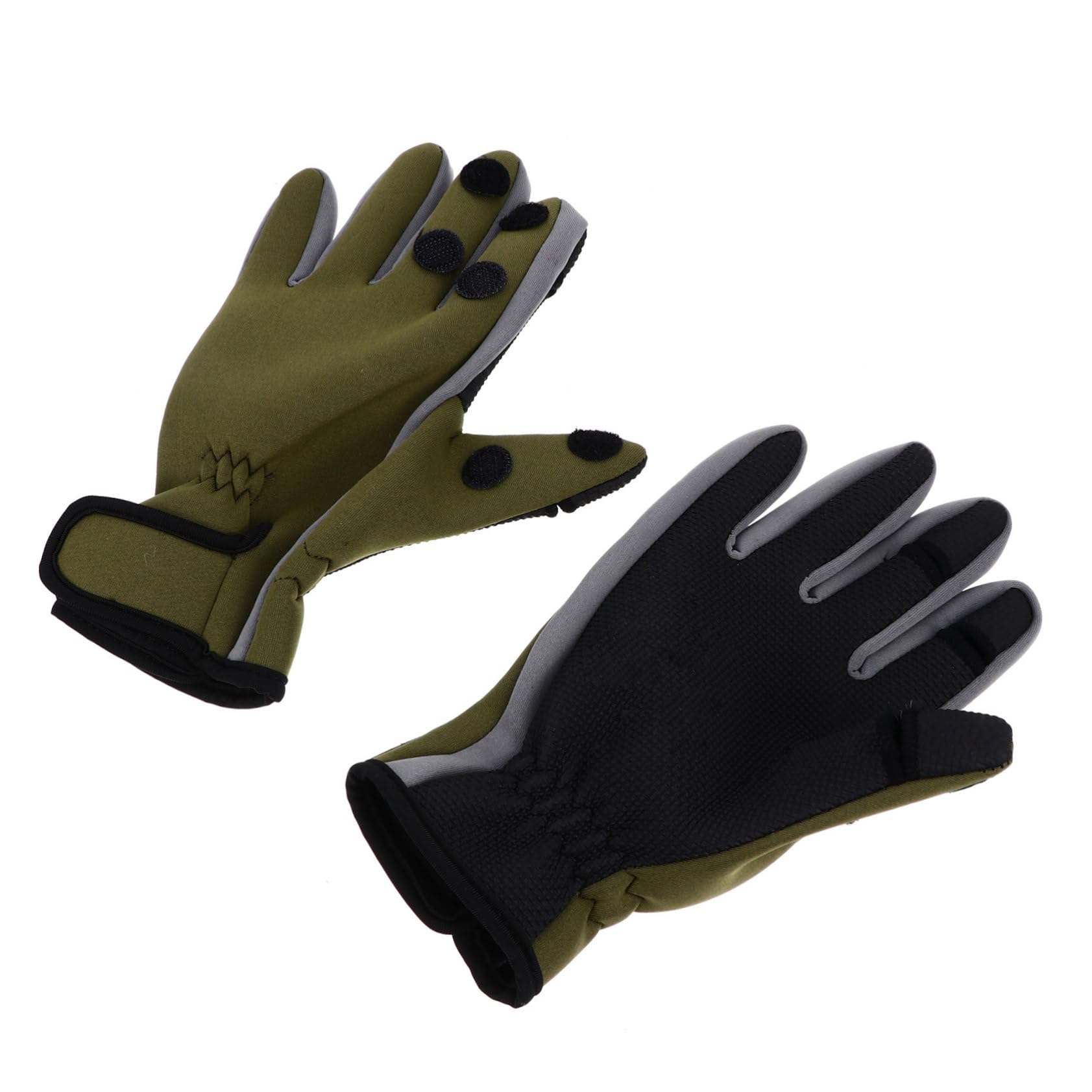 Toyvian 1 Pair Slip Three Fingers Cut Climbing Mitts for Hiking and Camping Warm Riding Gloves for Outdoor Sports for Biking Fishing and Winter Activities