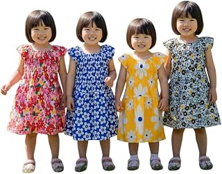 Mudgal India Creations Baby Girl Cotton Knee Length MIDI/Frock (Pack of 4 Nos.) Price In India