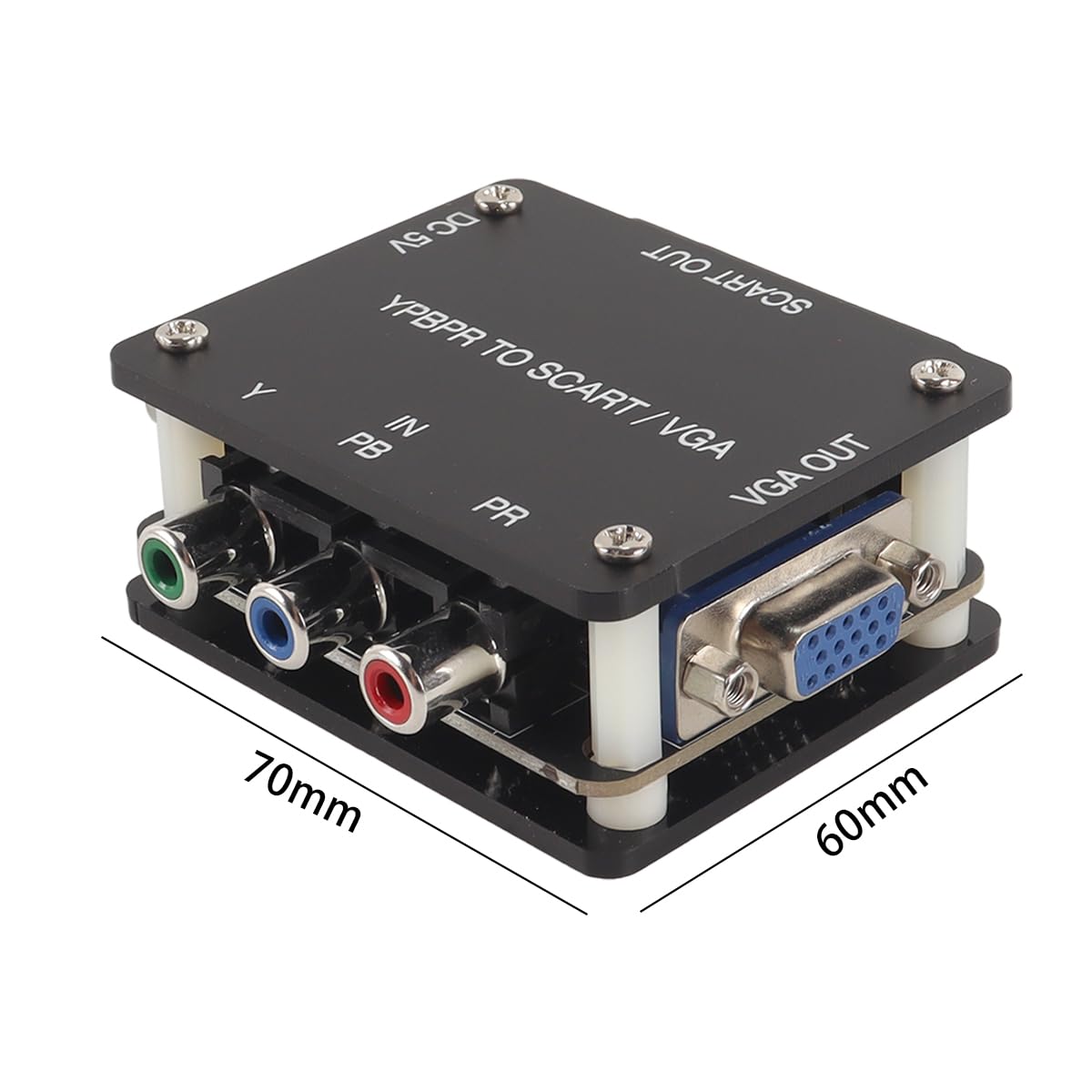 Ticha YUV TO RGBS YPBPR To SCART YPBPR TO VGA Video Converter per console di gioco, set top box, RGBS to Color Difference Component Transcoder