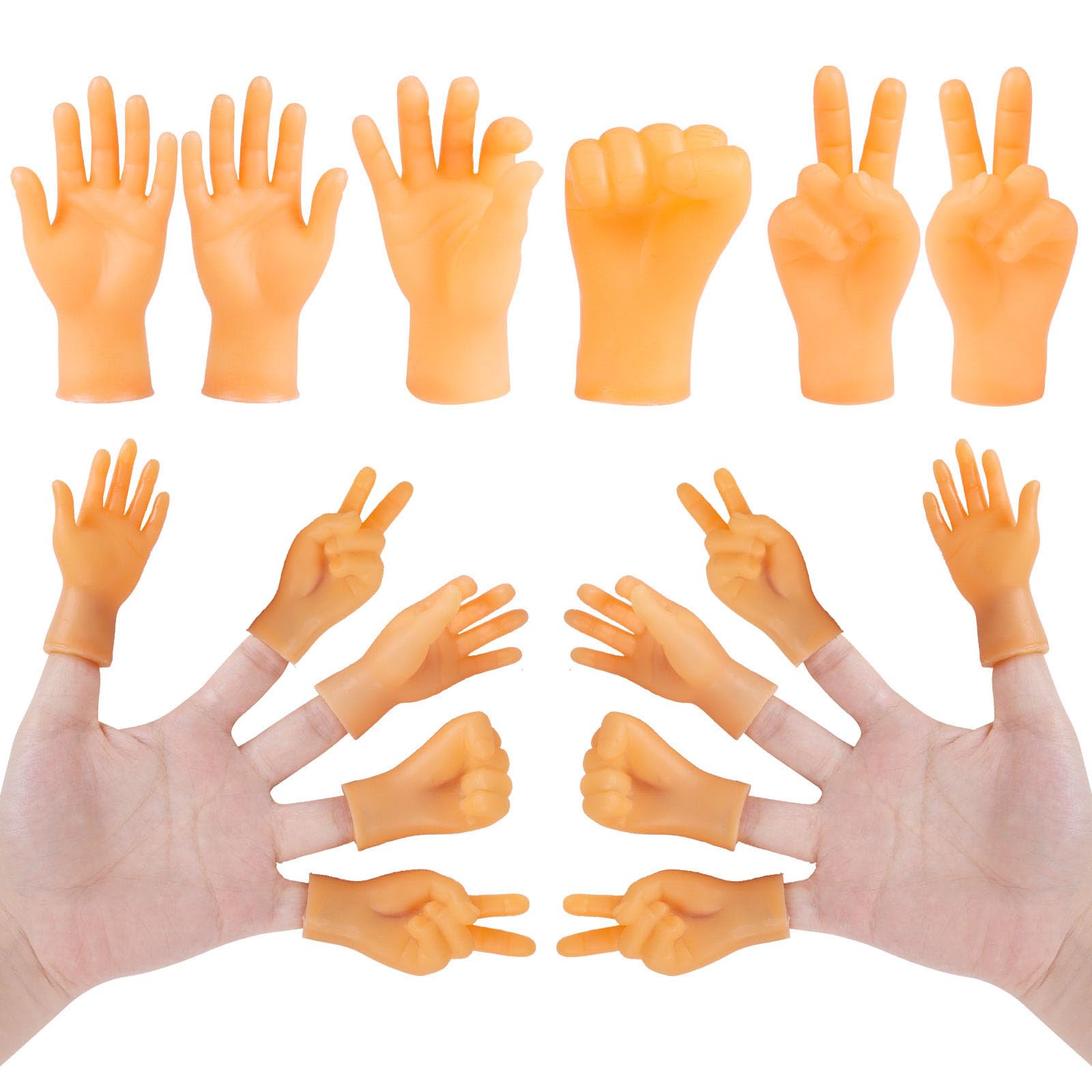 Photo 1 of STEFORD 30 Pcs Tiny Finger Hands Mini Rubber Finger Puppets