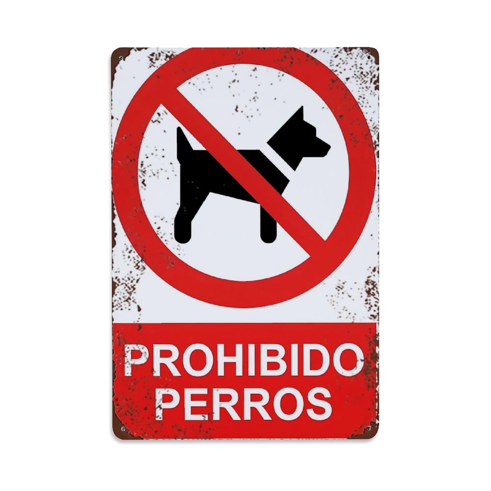 Jdfenggu Vintage No Dogs Allowed Sign Retro Metal Tin Sign, Decor Art Poster For Bar, Home, Man Cave, Kitchen, Laundry Room Gift 8X12inch