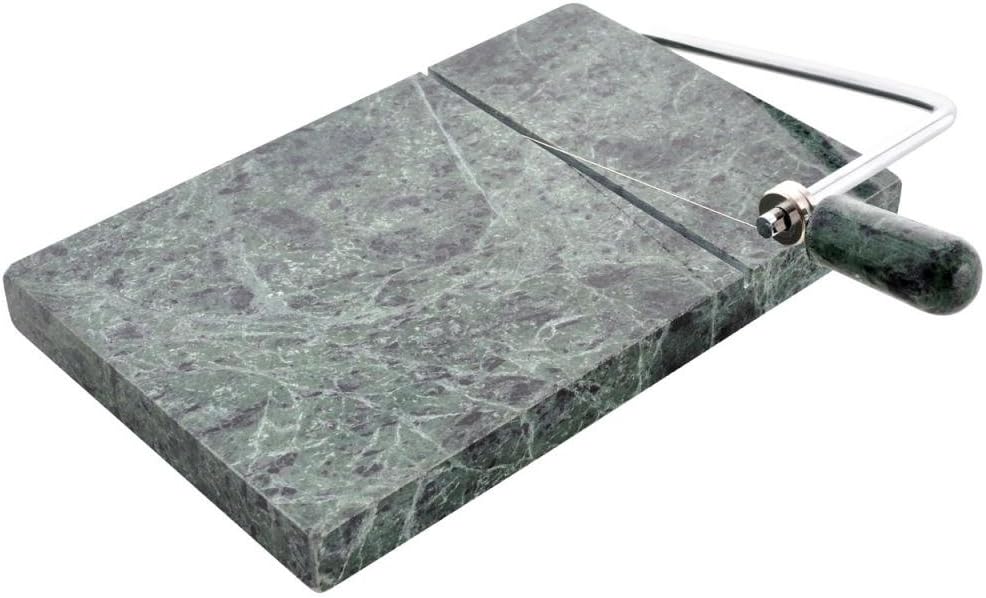 Green Marble Cheese Slicer Cutter Peeler Cheese Board with Replacement Wires