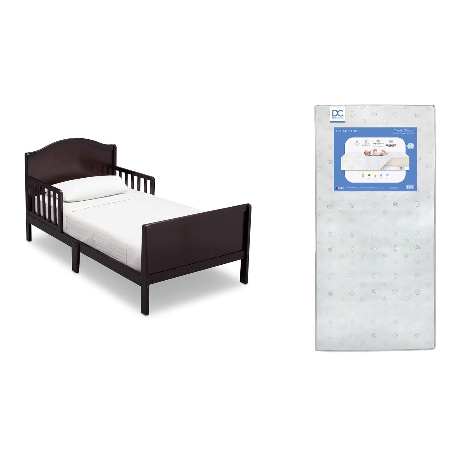 Delta Children Bennett Wood Toddler Bed - Greenguard Gold Certified, Dark Chocolate