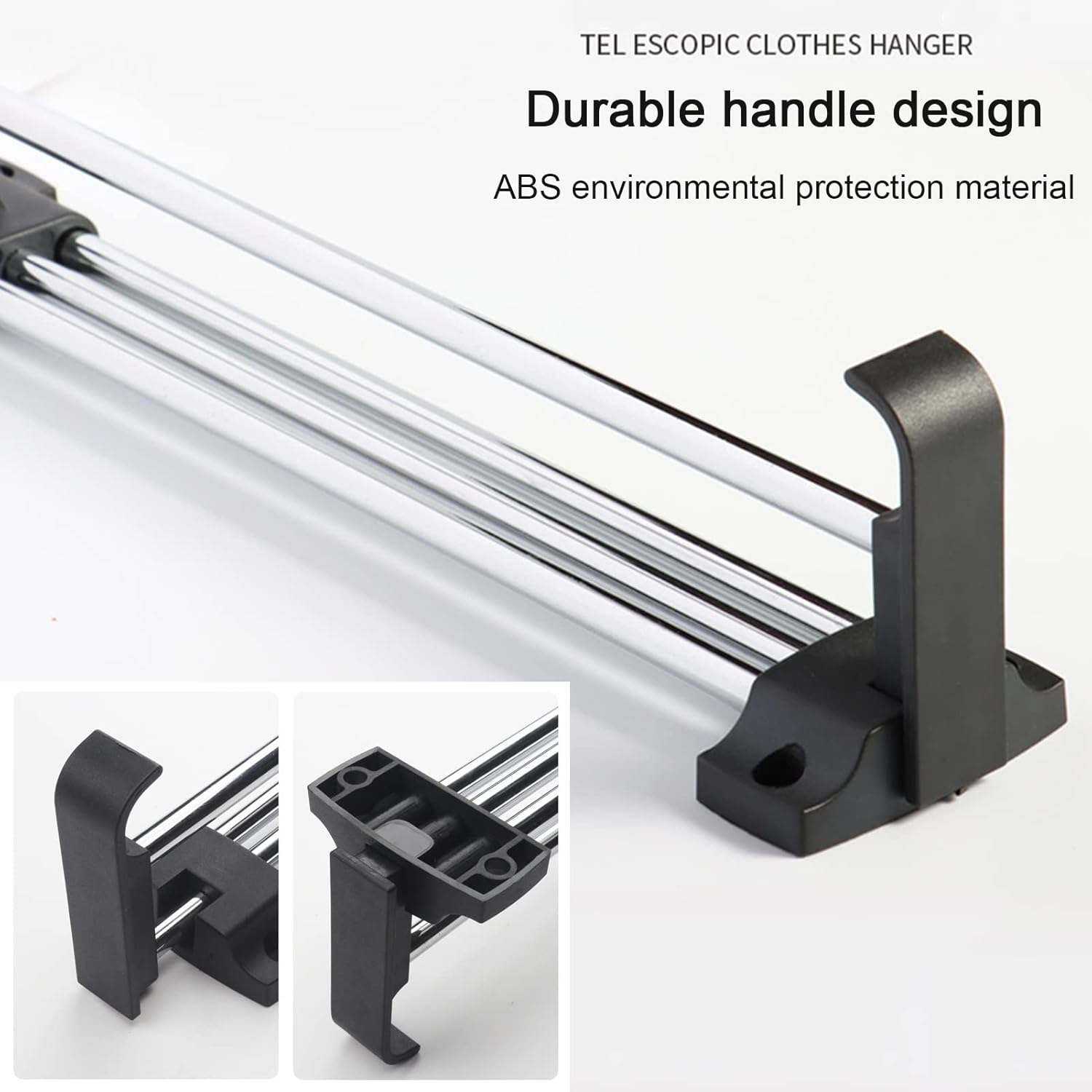 Simple Extendable Pull-Out Closet Valet Rod,Retractable Pants Hangers Sliding hanging rail,for Wardrobe Clothing Storage,Solid cold rolled steel Load-bearing 25kg ( Battery *1 : 35cm/13.7in )