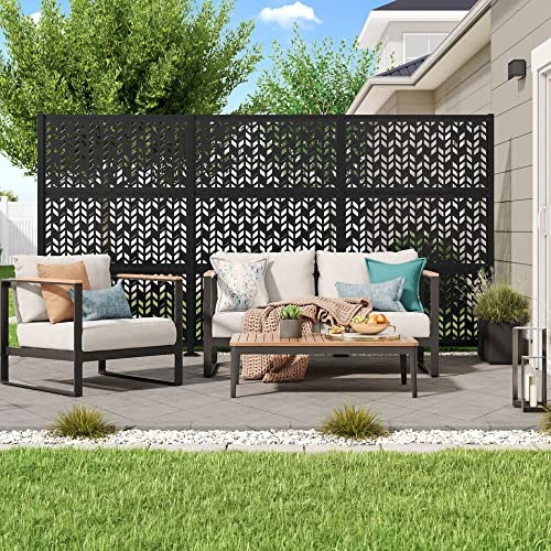 Barrette Outdoor Living 73055263 2 X 4 Ft. Aztek Black Decorative Screen Panel #TOP3