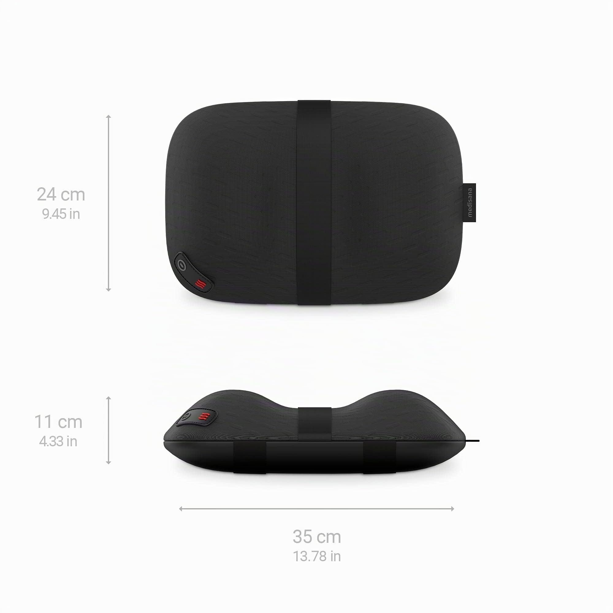 medisana CL 300 Cuscino da massaggio Shiatsu con funzione di calore, regolazione ergonomica individuale per la schiena con 4 teste di massaggio per spalle, schiena, gambe e collo