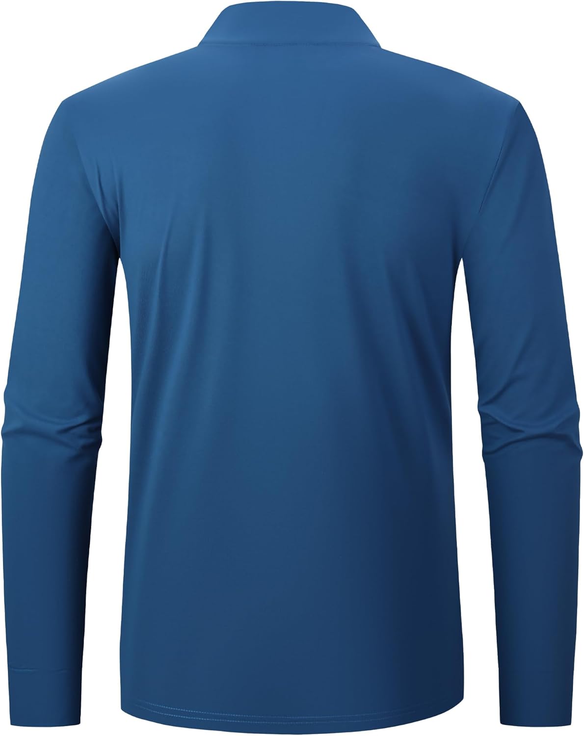 Alex Vando Mens Golf Shirts Long Sleeve Mock Neck Color Block Zipper Polo Shirt for Men - Image 3