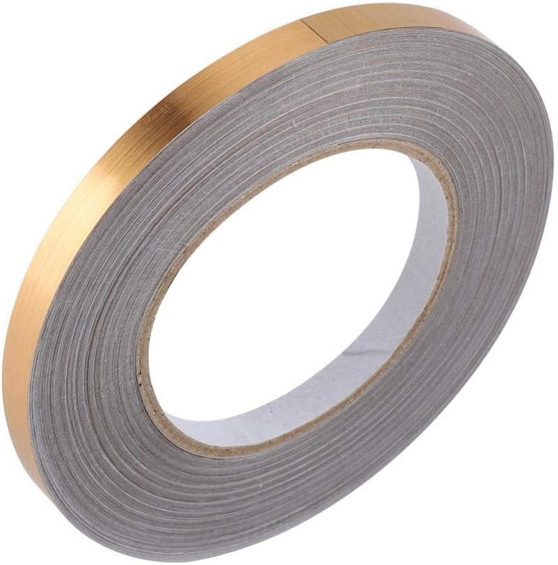 amiciCare Tile Sticker Gap Sealing Tape Gold Color Self-Adhesive Wall & Floor Decor Tape-1cmx5000cm (Gold, Quantity 1)