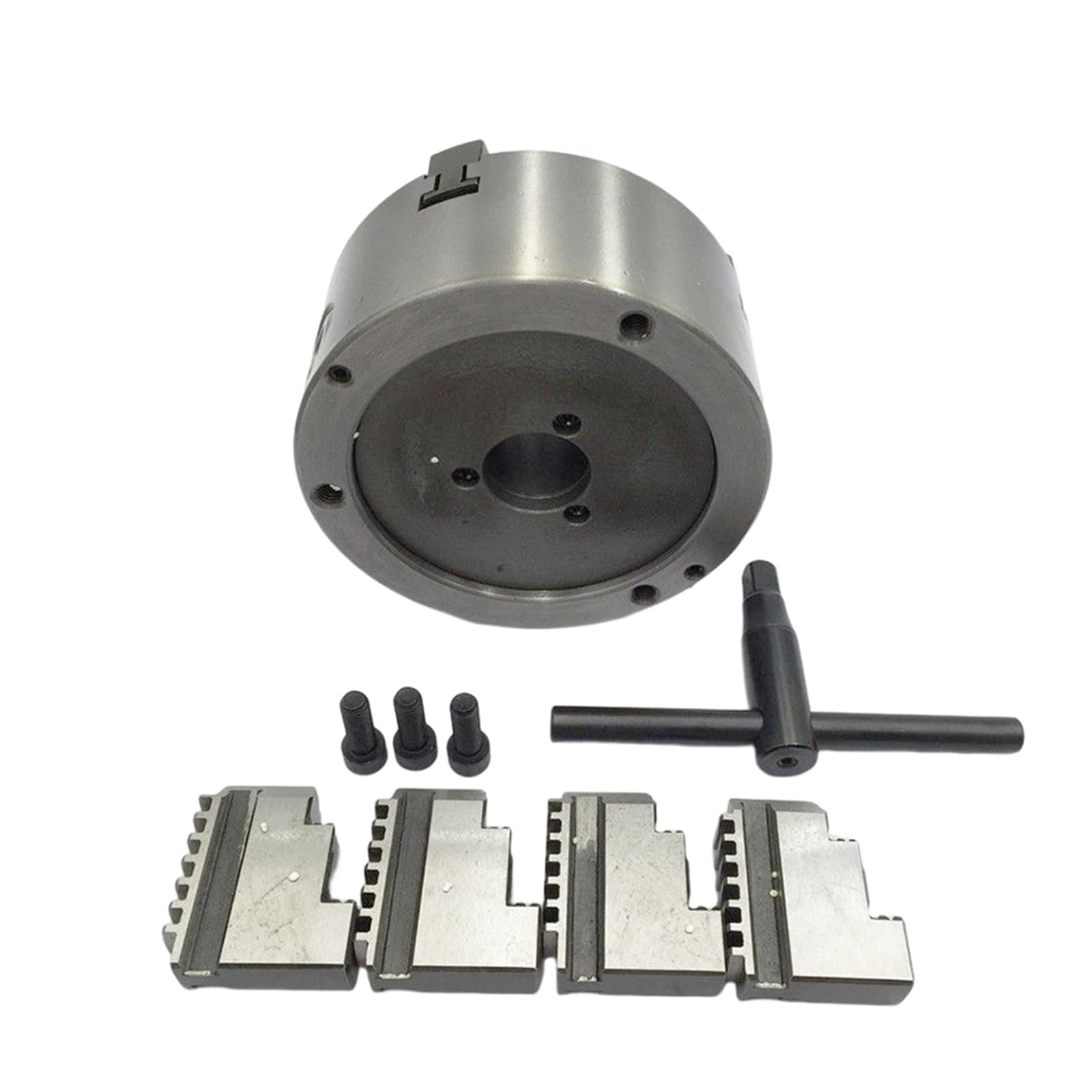 Mandril de torno, Portabrocas de torno autocentrante, garra de 4 mandíbulas, Portabrocas Manual de desplazamiento de Metal SANOU for fresadora de perforación, carga trasera de 80-250mm Para tornos gen