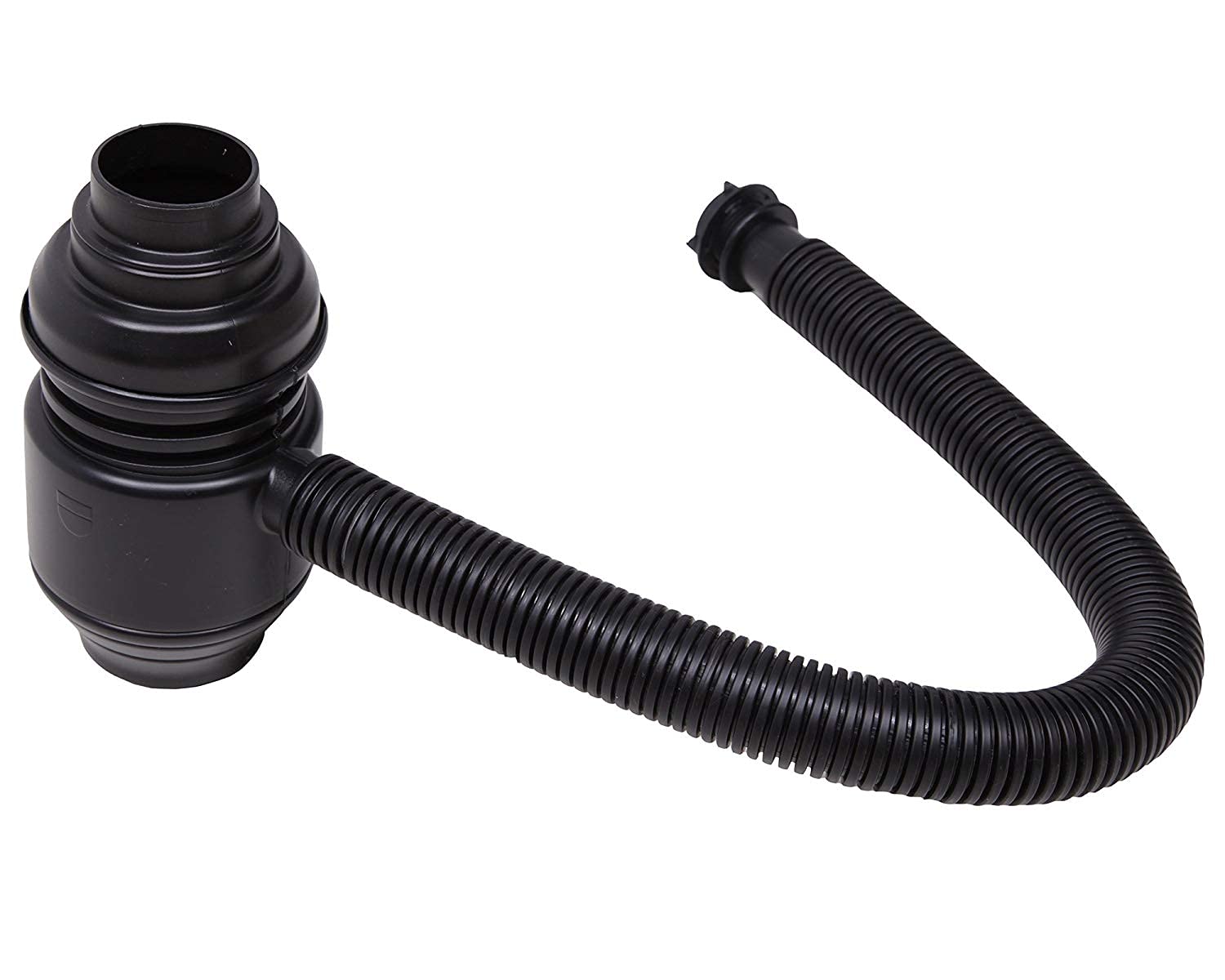Kreher Regentonne mit Standfuß, Hahn & Füllautomat, schwarz (250 L) | UV-beständige Wassertonne aus Kunststoff (PP), Regenfass mit Anschluss ans Fallrohr und Ablauf für den Garten