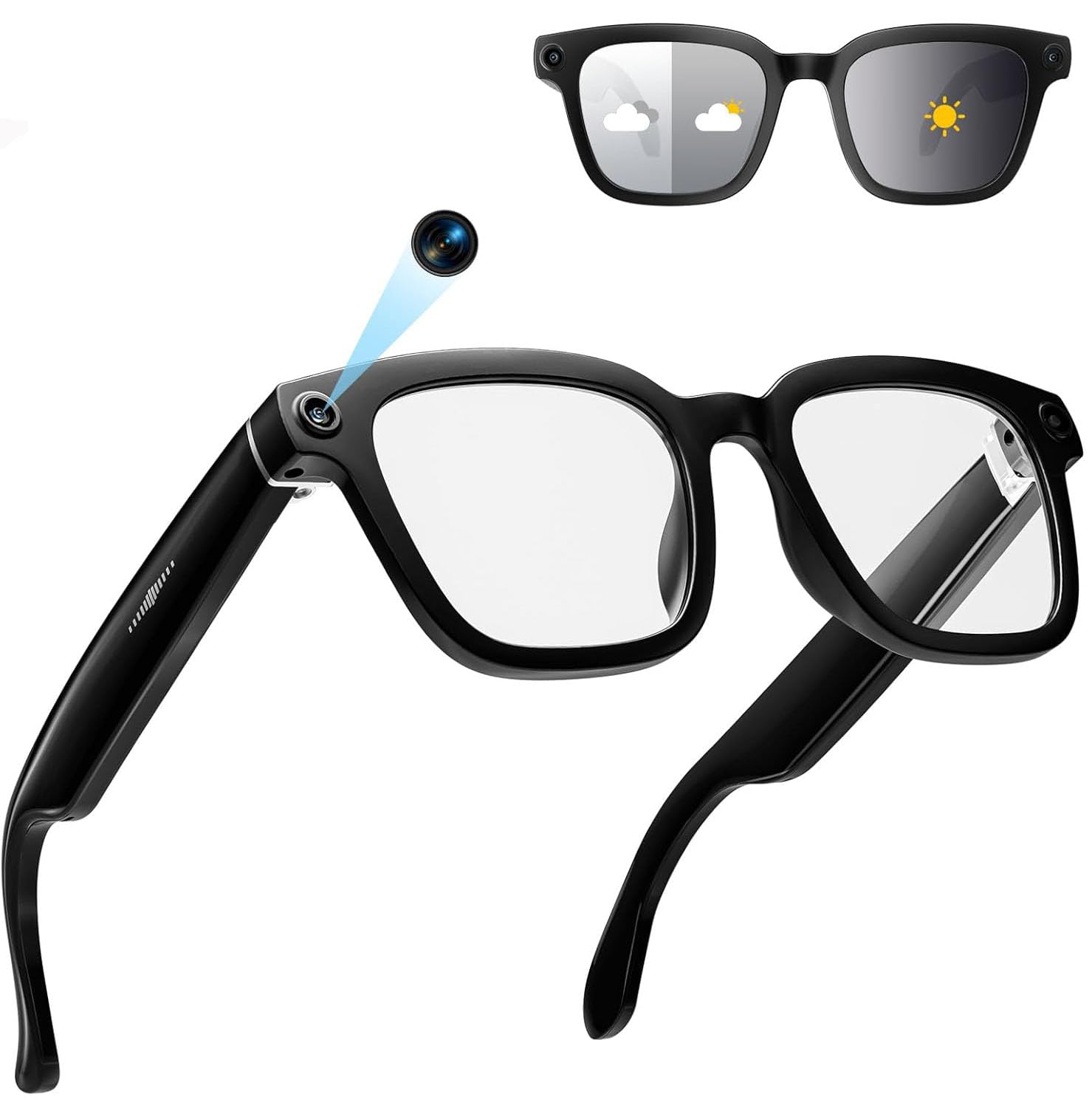 Amazon.com: AI Smart Glasses w 8MP HD Camera 1200P Video Recording