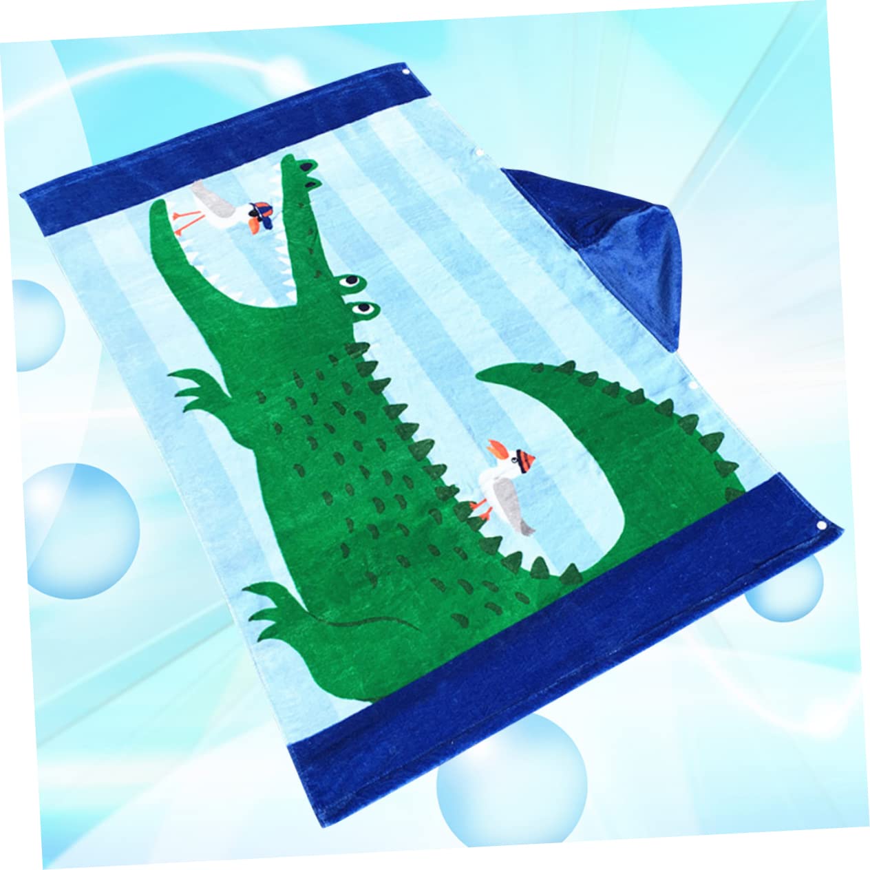 Zerodeko Poncho Bain Garçon et Filles Coton Capuche Grosse Taille pour Plage et Parc Aquatique