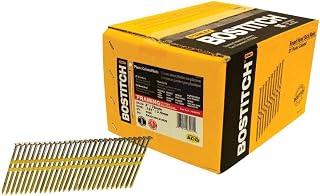 BOSTITCH RH-S10D131HDG Round Head 3-Inch by .131-Inch by 21 Degree Plastic Collated Galvanized Framing Nail (4,000 per Box)