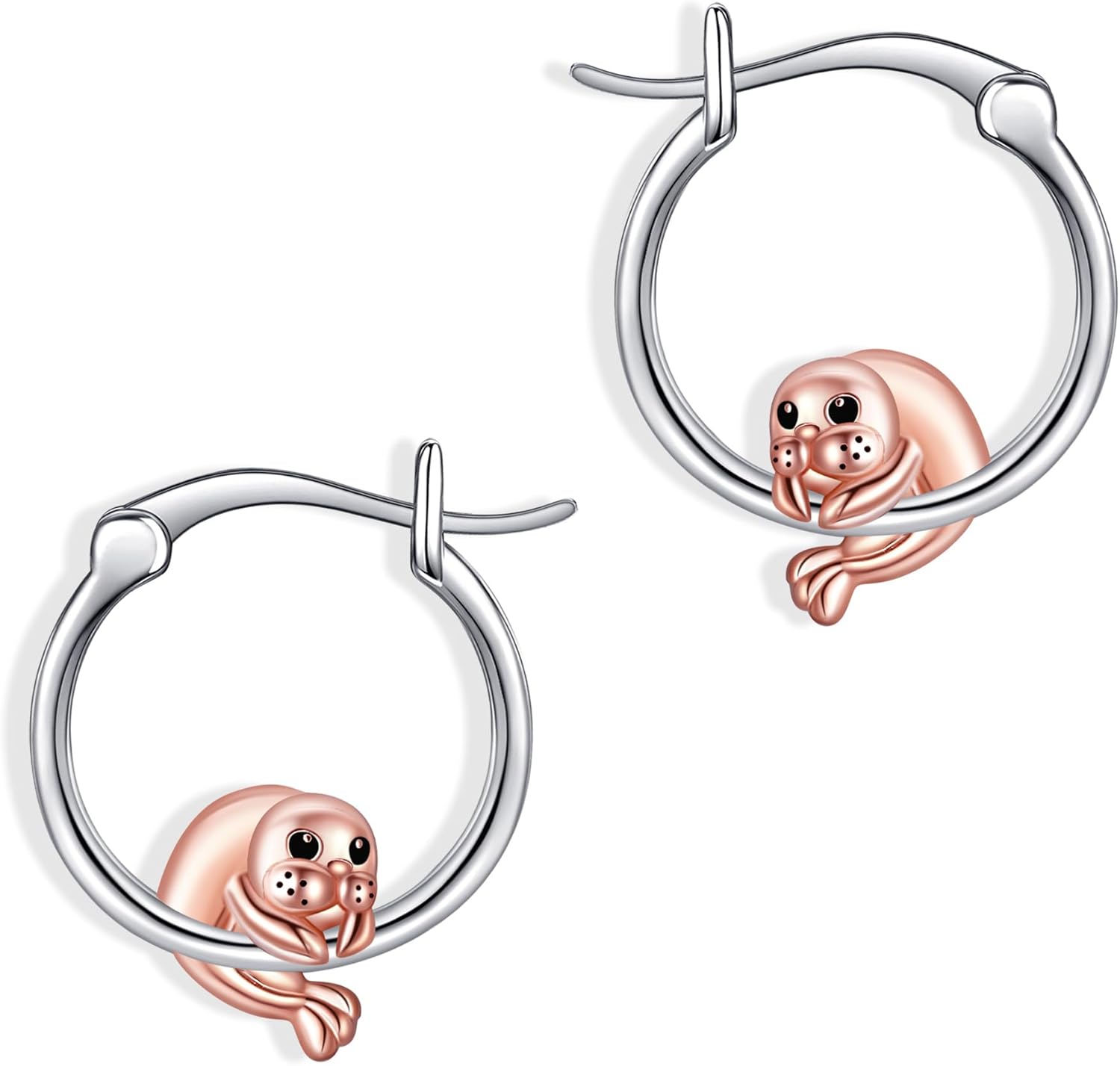 Guinea Pig/Giraffe/Wolf/Horse/Penguin/Capybara/Chicken/Rhinoceros 925 Sterling Silver Animal Stud Earrings Animal Jewelry Gifts for Women