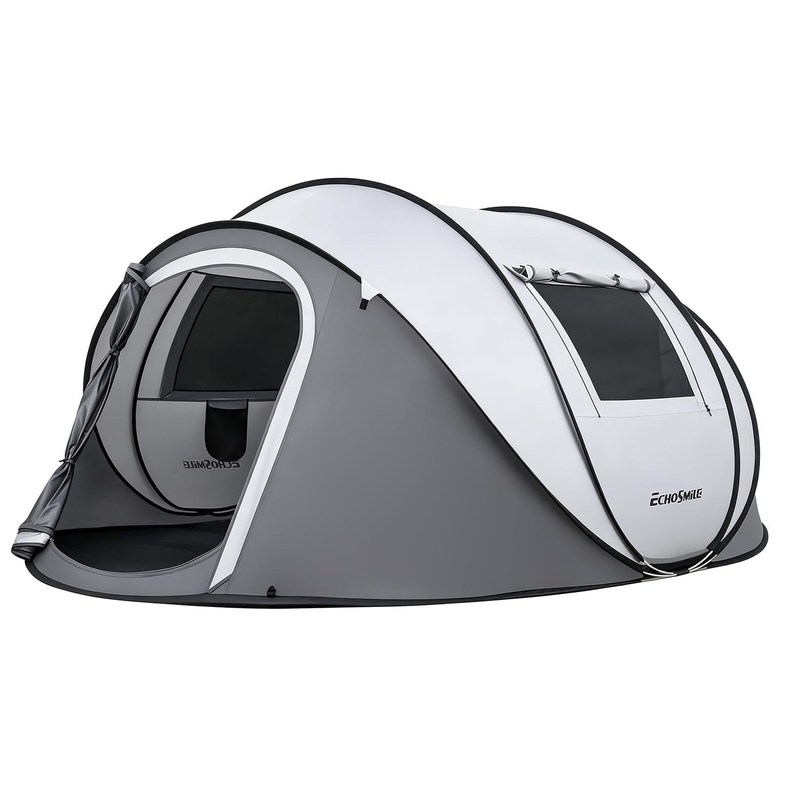 EchoSmile Tenda da Campeggio Pop Up 2/4/6 Posti Istantanea Tenda Campeggio | Portatile,Facile Installazione,Protezione dal Sole,Ventilata Antivento e Impermeabile Picnic,Trekking e Attività All'aperto