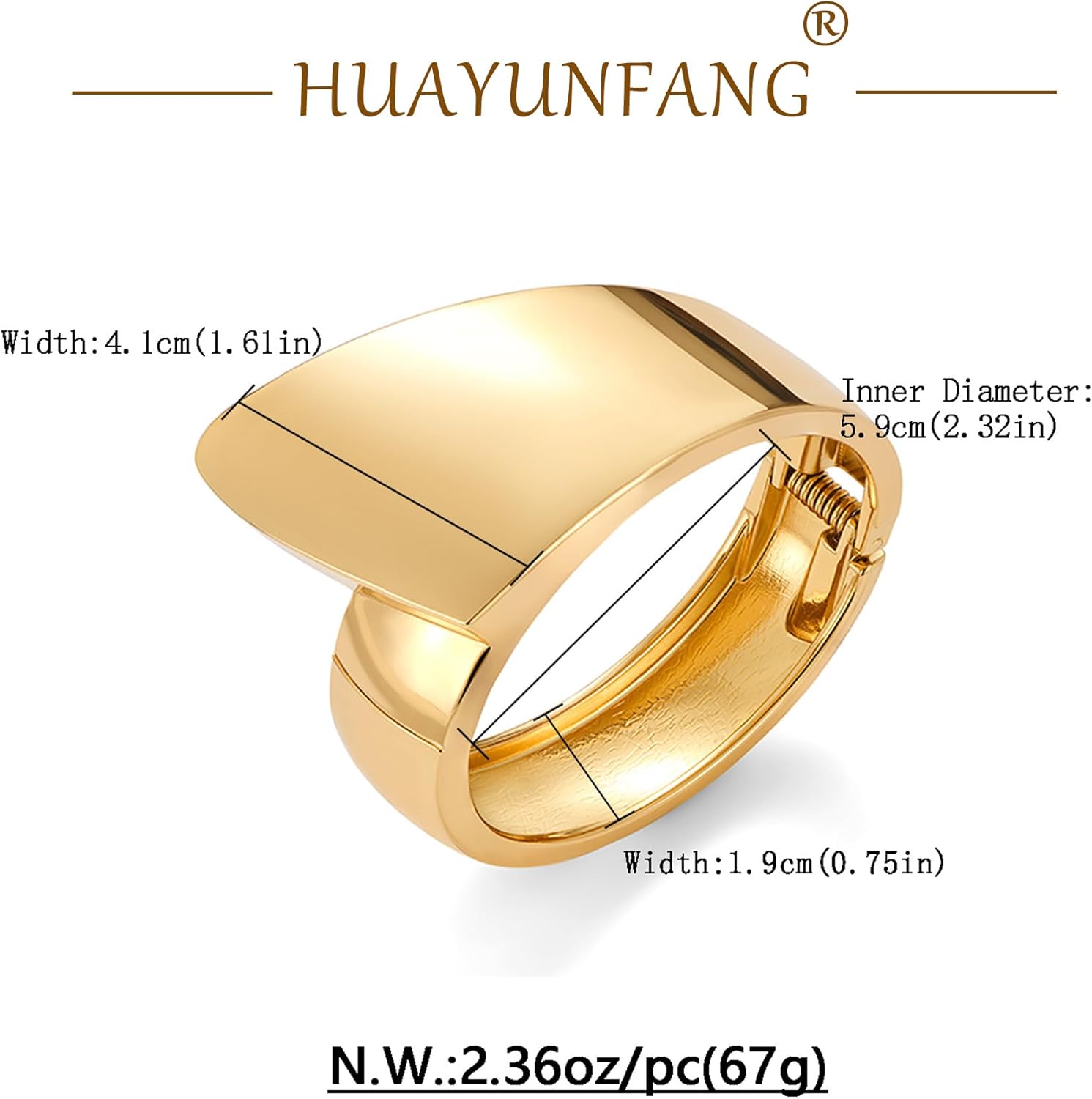 Chunky Gold Bangle Bracelet for Women Thick Irregular Gold Chunky Bracelets Statement Bracelet Trendy Jewelry - Image 6