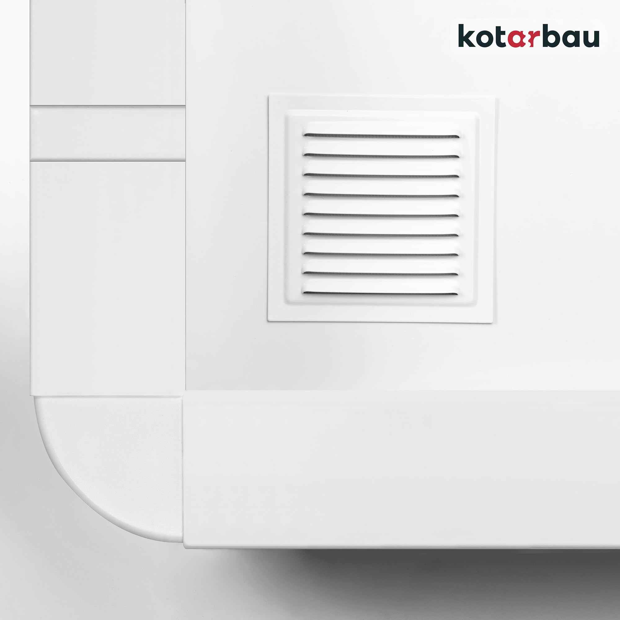 KOTARBAU® Canal plano de 204 mm x 60 mm, conducto de ventilación de plástico, 100 cm de longitud, sistema de canales planos eficientes para una ventilación óptima, canal plano, conducto de extracción,