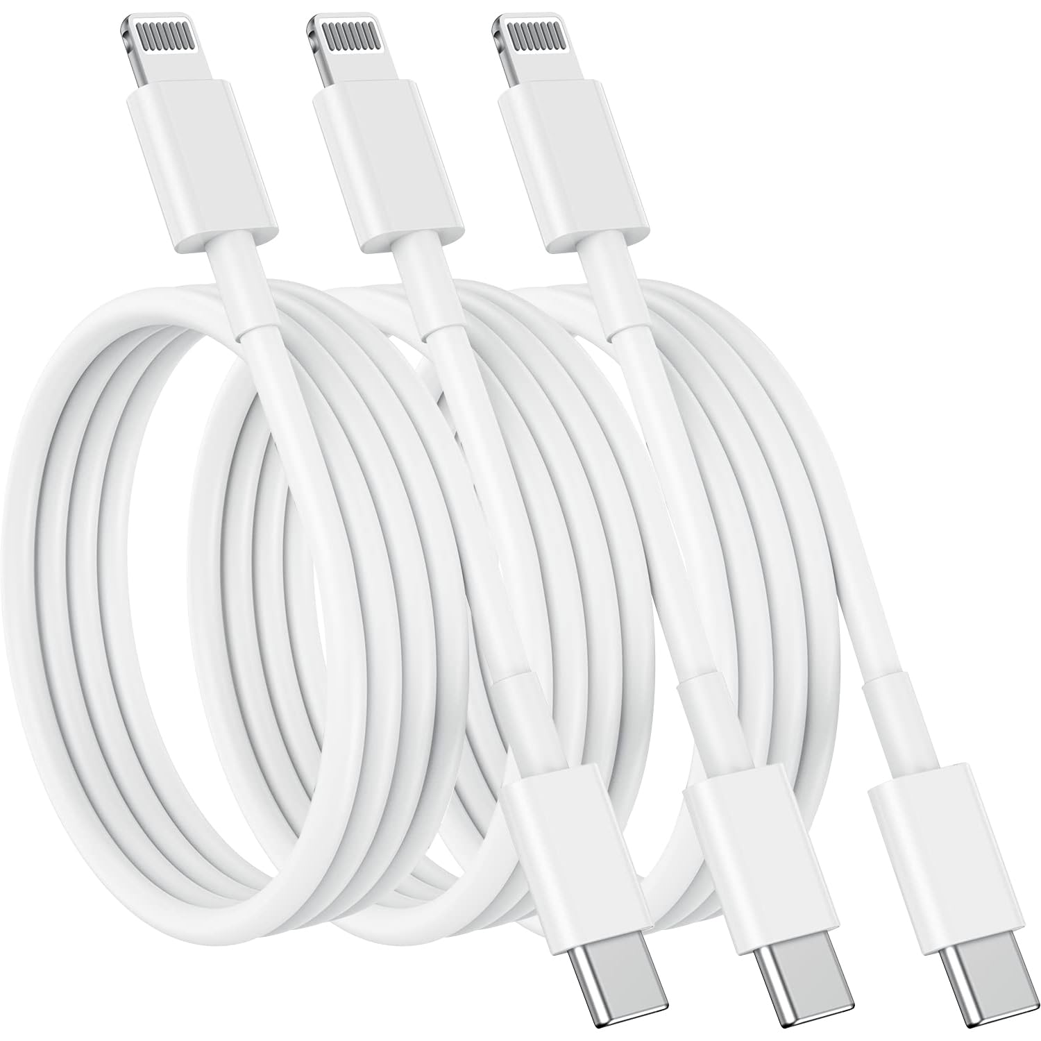 Cavo iPhone USB C Lightning 1M+1M+2M,3pac Apple MFi Certificato 20W Rapida Tipo C Caricatore Cavo Ricarica iPhone Originale Apple per iPhone 14 13 12 11 Pro Max Plus Mini,iPad