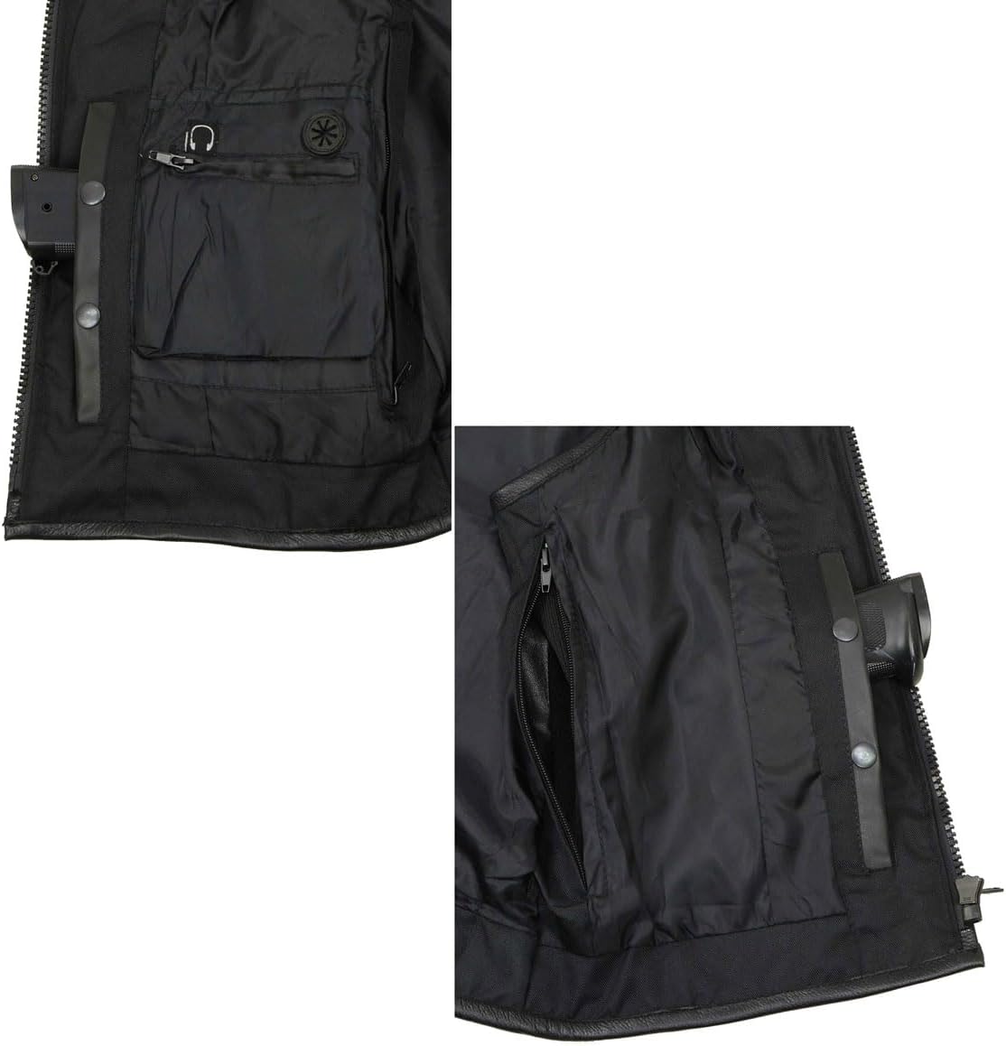 Milwaukee Leather MLL4501 Women's Tactical Swat Style Rider Leather Vest w/Single Panel Back for Club Patches - Image 7