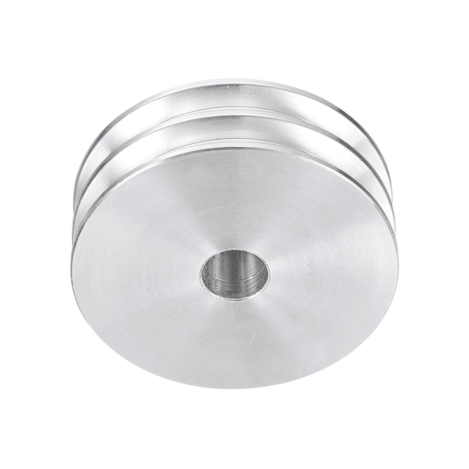 QUARKZMAN V-Typ Riemenscheibe 12mm Bohrung Doppelrillen Keilriemenscheibe | Aluminiumlegierung, 60mm Außendurchmesser, für Motorwellen-Bohrmaschine 6mm(1/4") PU-Formgürtel