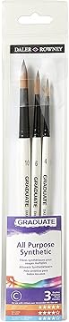 Daler Rowney Graduate Set of 3 Round Synthetic Brushes