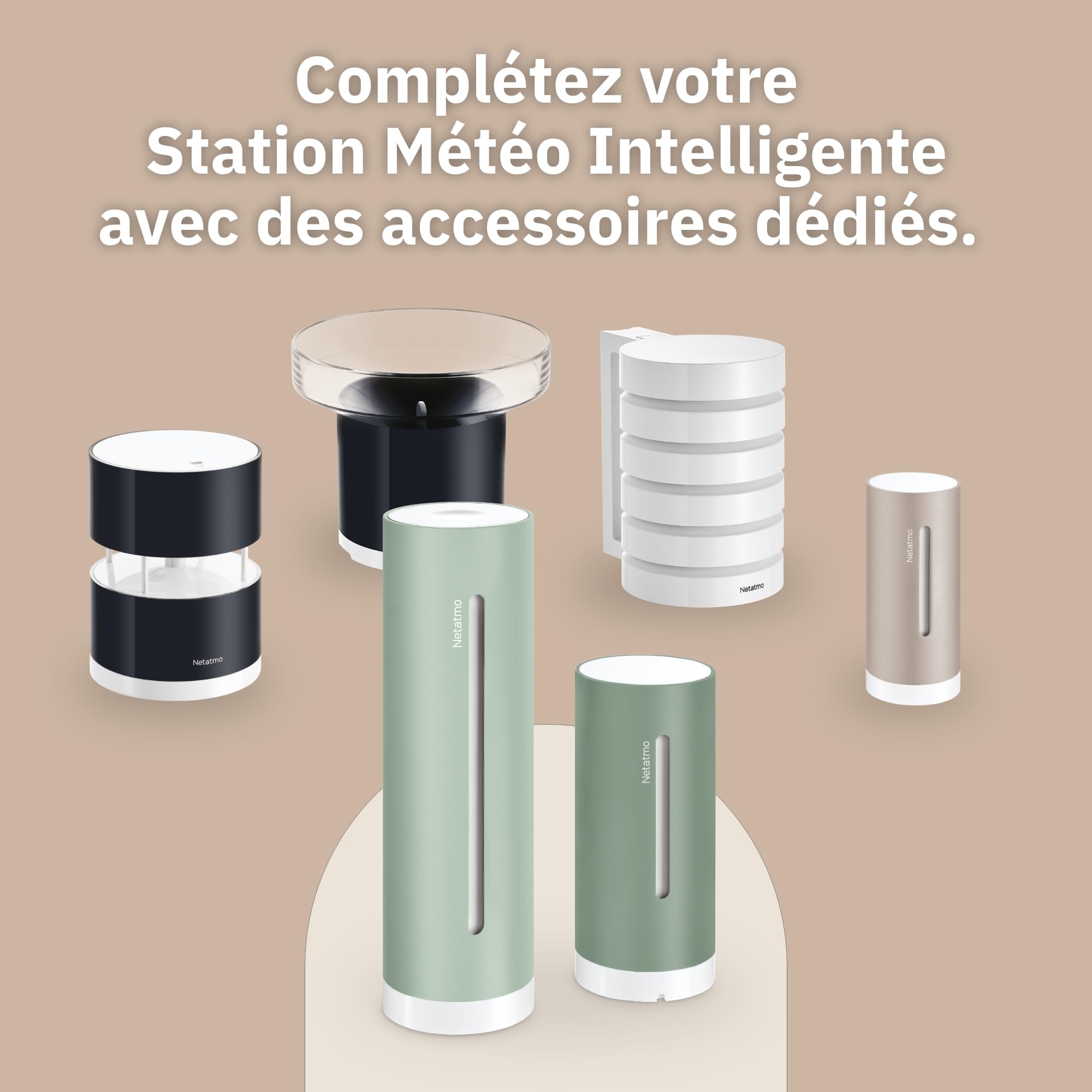 Netatmo Station Météo ORIGINAL Menthe|2e génération|Capteurs Intérieurs & Extérieurs|Température, Humidité, Qualité de l'air, indice UV,Pollens, Prévisions météo|Compatible Apple Home, Alexa & Google