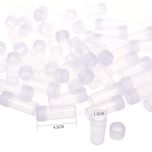 Miniatura 3 de Tubos de ensayo de plástico de 0.2 fl oz Frasco de almacenamiento de frascos de botella pequeña Contenedor de almacenamiento para laboratorio -50pcs