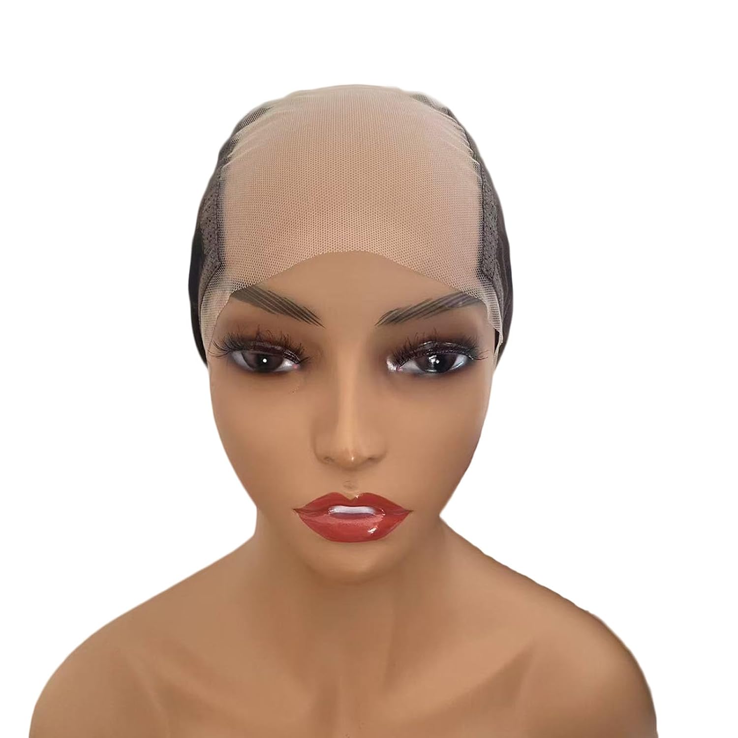 Lace Wig Grip Cap for Glueless Wig 4x5 Transparent Lace Reusable Wig Caps, Wig Grip Band for Lace Front Wigs to Keep Wigs in Place, Adjustable Wig Cap with Grip Band Non Slip Cap for Women (Brown)