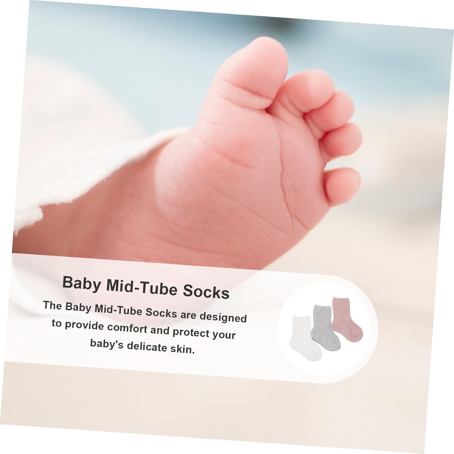 3pairs Warm Newborn Socks for Boy Girl Socks s Breathable Mid Tube Design for for Months
