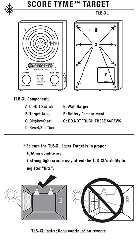 Miniatura 3 de LaserLyte Score Tyme Trainer Target with Point of Impact Display and Timed Games for Reactive Laser Shooting and Dry Fire Practice