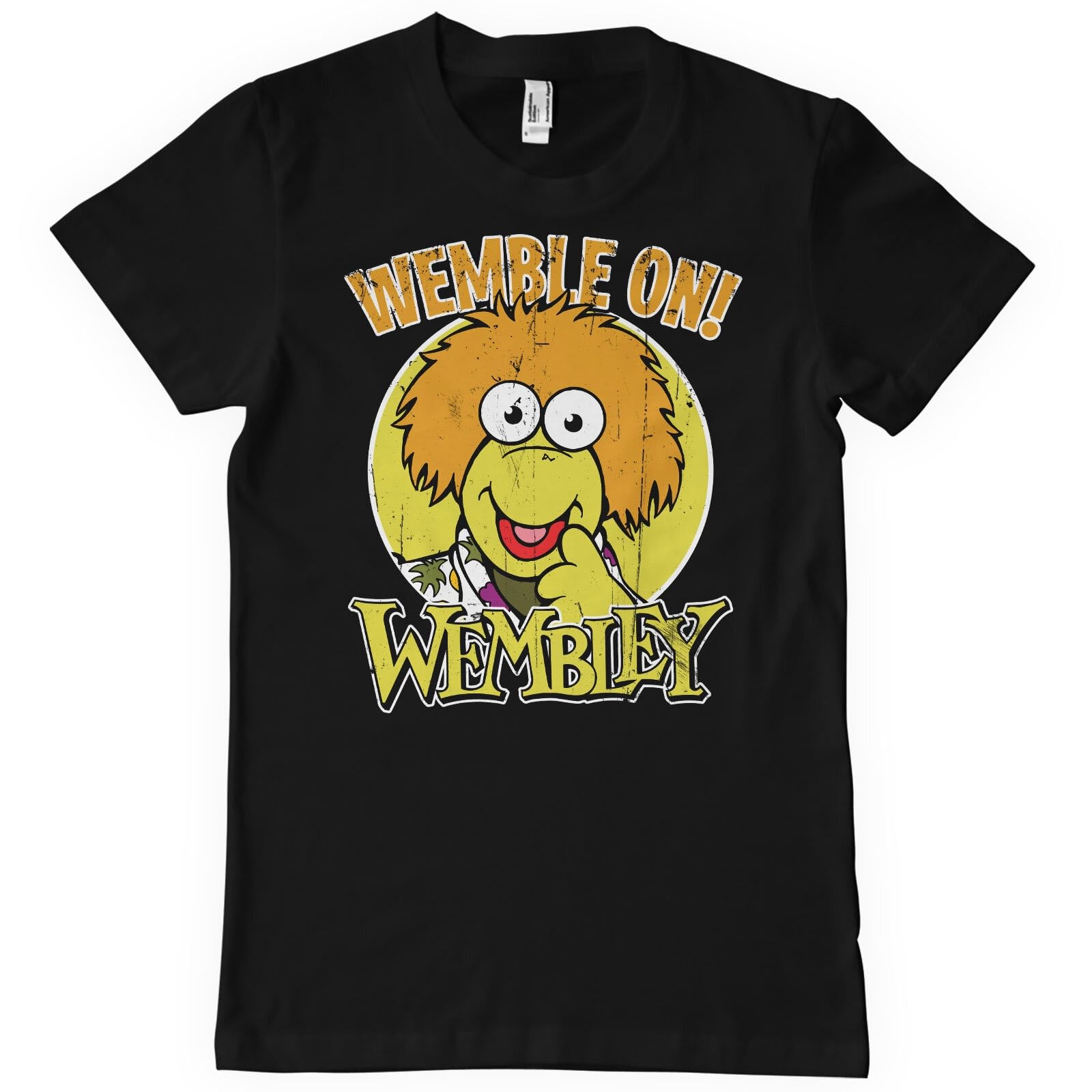 Fraggle Rock Men's Black Officially Licensed Wembley T-Shirt (Black), X-Large