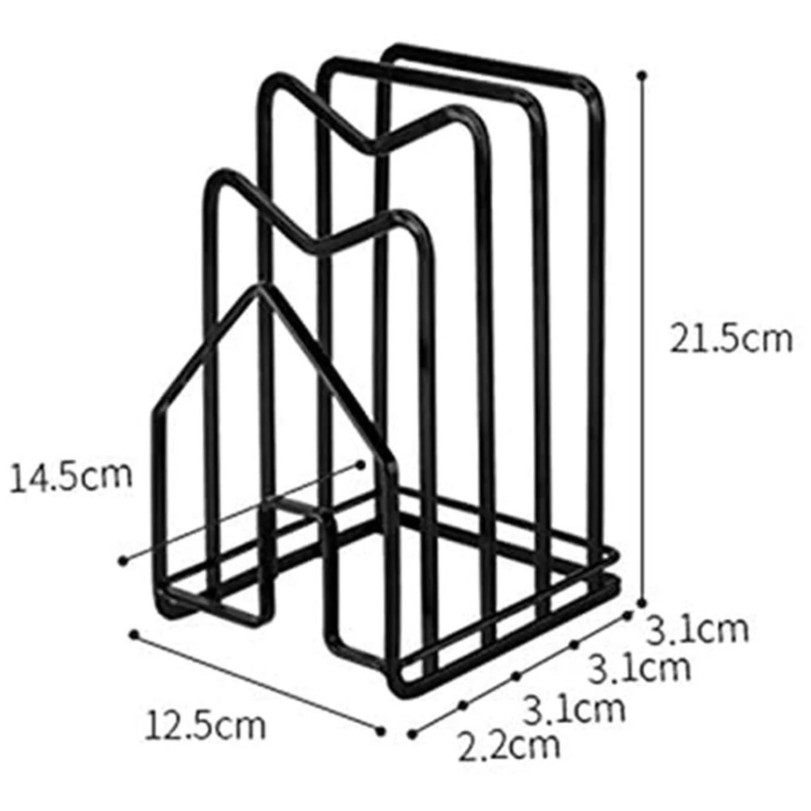 Set da cucina: tagliere autoportante e supporto per coperchio pentola, per padelle e taglieri (bianco, 2 pezzi)