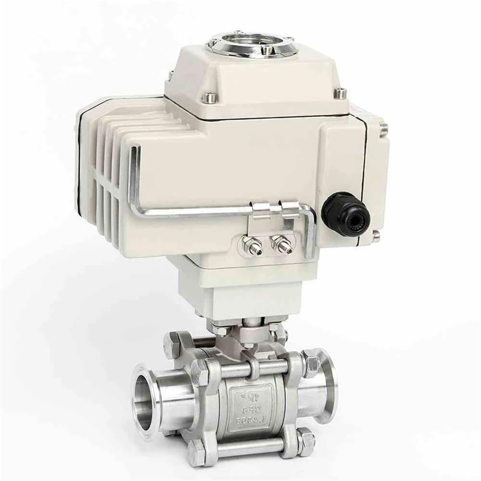 VSPPJYFG DN32 2 Way Electric Ball Valve Φ38 Stainless Steel Tri-Clamp Ferrule Type Motorized Ball Valves 220V 24V(220VAC)