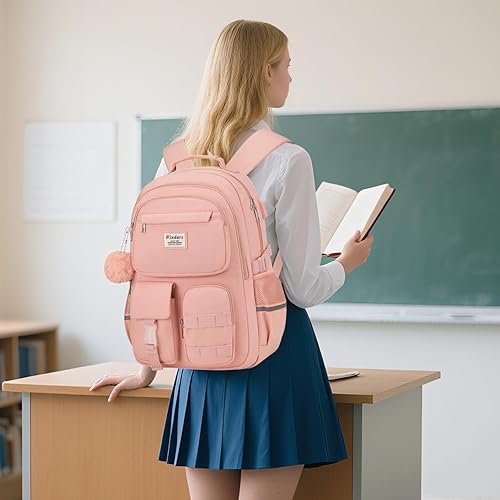 Miniatura 6 de Mochila escolar para adolescentes y niñas, bonita mochila para laptop para mujeres y estudiantes, bolsas de escuela secundaria, bolsa estética para